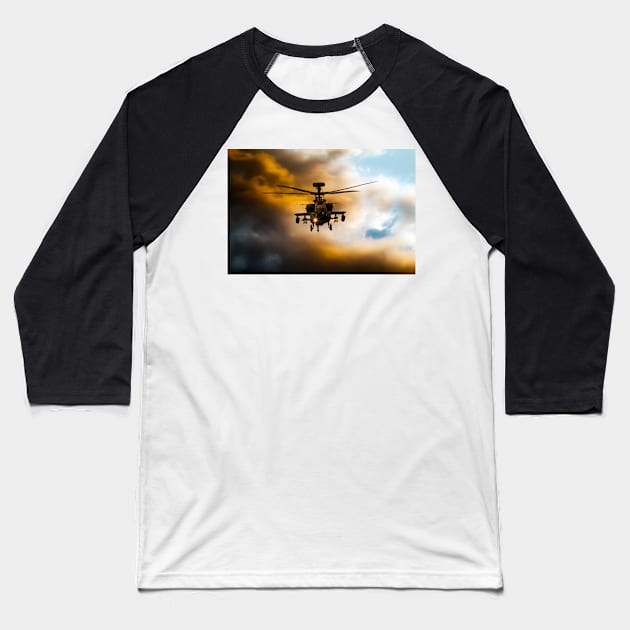 Apache Hunter Baseball T-Shirt by aviationart